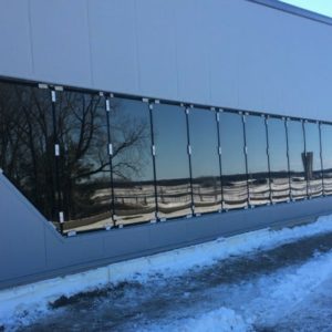 custom glass cut installation